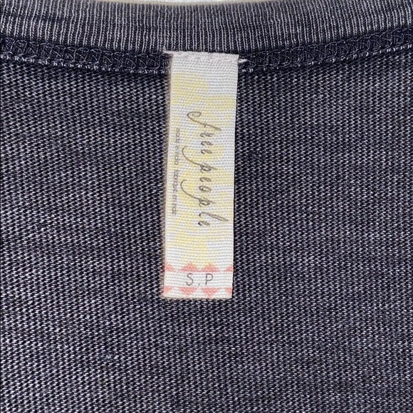 Free People Graphic Tee with Lace Detail Size S - Picture 4 of 5